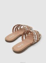⁦נשים 4N8XB662 Pepe Jeans חָשׂוּף סנדלי עור irma multistraps⁩ – תמונה ⁦4⁩