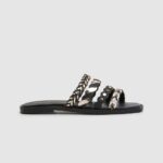 נשים 4N8XB663 Pepe Jeans שָׁחוֹר סנדלי עור irma multistraps