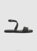 ⁦נשים 4N8XB663 Pepe Jeans שָׁחוֹר סנדלי עור irma multistraps⁩ – תמונה ⁦3⁩