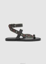 ⁦נשים 4N8XB663 Pepe Jeans שָׁחוֹר סנדלי עור irma multistraps⁩ – תמונה ⁦5⁩