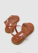 ⁦נשים 4N8XB667 Pepe Jeans כתום חלודה סנדלי זמש שטוחים של hays folk⁩ – תמונה ⁦4⁩