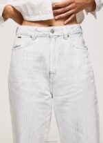 ⁦נשים 4N8XB66 Pepe Jeans דֵנִים ג'ינס מחודד בגזרה גבוהה ערבה⁩ – תמונה ⁦4⁩