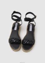⁦נשים 4N8XB676 Pepe Jeans שָׁחוֹר סנדלי טריז קלועים של קייט⁩ – תמונה ⁦2⁩