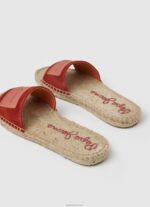 ⁦נשים 4N8XB679 Pepe Jeans דליה אדומה סנדלי עור siva ברי⁩ – תמונה ⁦4⁩