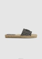 נשים 4N8XB683 Pepe Jeans שָׁחוֹר סנדלי siva ג'קארד יוטה
