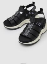 ⁦נשים 4N8XB686 Pepe Jeans שָׁחוֹר סנדלי טרק של נקודת ונוס⁩ – תמונה ⁦3⁩