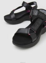⁦נשים 4N8XB687 Pepe Jeans שָׁחוֹר סנדלי venus ace trek⁩ – תמונה ⁦3⁩