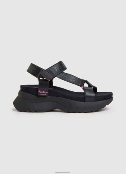 נשים 4N8XB687 Pepe Jeans שָׁחוֹר סנדלי venus ace trek