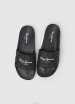 ⁦נשים 4N8XB690 Pepe Jeans שָׁחוֹר כפכפי חוף רגילים⁩ – תמונה ⁦2⁩
