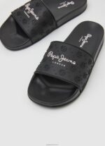 ⁦נשים 4N8XB690 Pepe Jeans שָׁחוֹר כפכפי חוף רגילים⁩ – תמונה ⁦3⁩