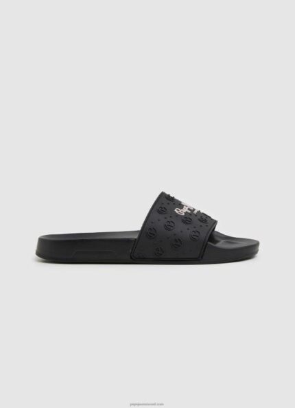 נשים 4N8XB690 Pepe Jeans שָׁחוֹר כפכפי חוף רגילים