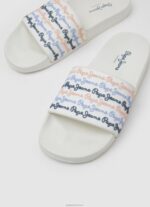 ⁦נשים 4N8XB691 Pepe Jeans צבע קרם סט סליידר כפכפי חוף⁩ – תמונה ⁦3⁩