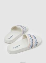 ⁦נשים 4N8XB691 Pepe Jeans צבע קרם סט סליידר כפכפי חוף⁩ – תמונה ⁦4⁩