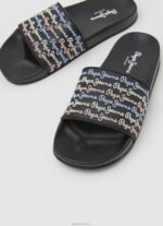 ⁦נשים 4N8XB692 Pepe Jeans שָׁחוֹר סט סליידר כפכפי חוף⁩ – תמונה ⁦3⁩