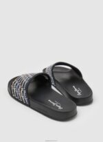 ⁦נשים 4N8XB692 Pepe Jeans שָׁחוֹר סט סליידר כפכפי חוף⁩ – תמונה ⁦4⁩