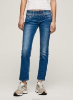 ⁦נשים 4N8XB6 Pepe Jeans דֵנִים ג'ינס בגזרה ישרה באמצע המותן⁩ – תמונה ⁦2⁩