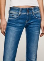 ⁦נשים 4N8XB6 Pepe Jeans דֵנִים ג'ינס בגזרה ישרה באמצע המותן⁩ – תמונה ⁦3⁩