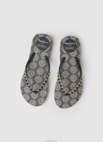 ⁦נשים 4N8XB704 Pepe Jeans שָׁחוֹר כפכפי חוף מגרפה מטבעות⁩ – תמונה ⁦2⁩
