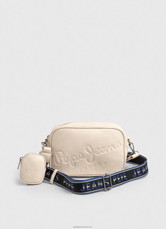 ⁦נשים 4N8XB712 Pepe Jeans חוּבצָה תיק crossbody מקסי עם לוגו מובלט⁩ – תמונה ⁦2⁩