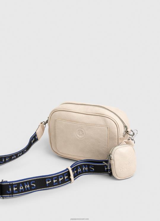 ⁦נשים 4N8XB712 Pepe Jeans חוּבצָה תיק crossbody מקסי עם לוגו מובלט⁩ – תמונה ⁦3⁩