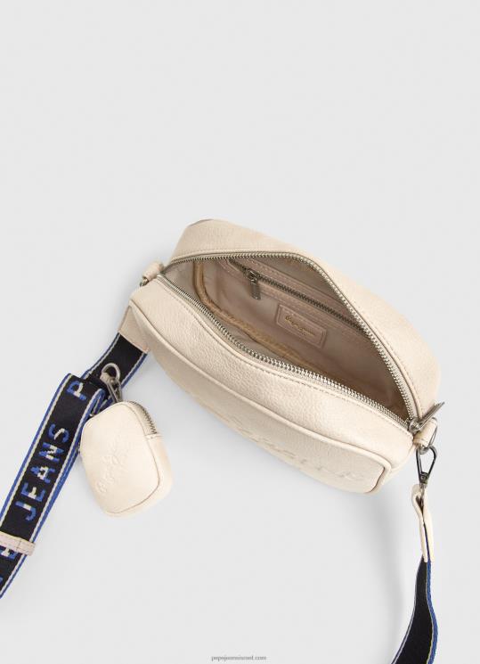 ⁦נשים 4N8XB712 Pepe Jeans חוּבצָה תיק crossbody מקסי עם לוגו מובלט⁩ – תמונה ⁦4⁩