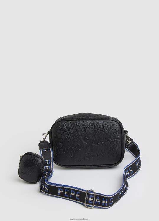 ⁦נשים 4N8XB714 Pepe Jeans גָמָל תיק crossbody מקסי עם לוגו מובלט⁩ – תמונה ⁦4⁩