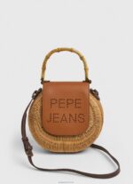 ⁦נשים 4N8XB716 Pepe Jeans טַבָּק תיק נצרים בעבודת יד⁩ – תמונה ⁦2⁩