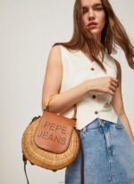 נשים 4N8XB716 Pepe Jeans טַבָּק תיק נצרים בעבודת יד