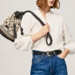 נשים 4N8XB719 Pepe Jeans שָׁחוֹר תיק דלי קש