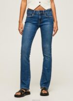 ⁦נשים 4N8XB71 Pepe Jeans דֵנִים מכנסי ג'ינס בינוניים בגזרה בגזרה דקיקה⁩ – תמונה ⁦2⁩