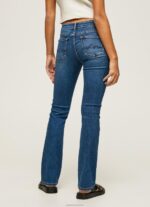 ⁦נשים 4N8XB71 Pepe Jeans דֵנִים מכנסי ג'ינס בינוניים בגזרה בגזרה דקיקה⁩ – תמונה ⁦4⁩