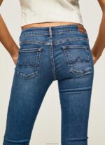 ⁦נשים 4N8XB71 Pepe Jeans דֵנִים מכנסי ג'ינס בינוניים בגזרה בגזרה דקיקה⁩ – תמונה ⁦5⁩