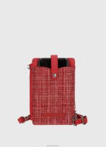⁦נשים 4N8XB728 Pepe Jeans סטודיו אדום תיק נייד משובץ⁩ – תמונה ⁦4⁩