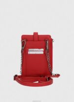 ⁦נשים 4N8XB728 Pepe Jeans סטודיו אדום תיק נייד משובץ⁩ – תמונה ⁦5⁩
