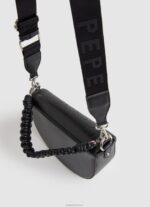 ⁦נשים 4N8XB733 Pepe Jeans שָׁחוֹר תיק צולב עם ידית כפולה⁩ – תמונה ⁦2⁩