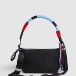 נשים 4N8XB734 Pepe Jeans שָׁחוֹר תיק כתף עם ידית ניתנת להסרה