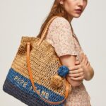 נשים 4N8XB745 Pepe Jeans dulwich תיק שקית קש ארוג