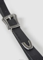 ⁦נשים 4N8XB759 Pepe Jeans שָׁחוֹר חגורה דקה מעור⁩ – תמונה ⁦2⁩