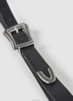 ⁦נשים 4N8XB759 Pepe Jeans שָׁחוֹר חגורה דקה מעור⁩ – תמונה ⁦4⁩