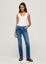 נשים 4N8XB75 Pepe Jeans דֵנִים מכנסי ג'ינס בגזרה בגזרה של פיקדילי בינוני