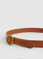 ⁦נשים 4N8XB761 Pepe Jeans טַבָּק חגורת עור אבזם עגולה⁩ – תמונה ⁦2⁩