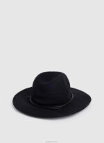 ⁦נשים 4N8XB776 Pepe Jeans שָׁחוֹר כובע רחב שוליים נושם⁩ – תמונה ⁦2⁩