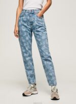 ⁦נשים 4N8XB77 Pepe Jeans דֵנִים ג'ינס בגזרה רגועה בגזרה גבוהה ויולט⁩ – תמונה ⁦2⁩