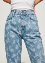 ⁦נשים 4N8XB77 Pepe Jeans דֵנִים ג'ינס בגזרה רגועה בגזרה גבוהה ויולט⁩ – תמונה ⁦3⁩