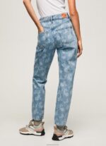 ⁦נשים 4N8XB77 Pepe Jeans דֵנִים ג'ינס בגזרה רגועה בגזרה גבוהה ויולט⁩ – תמונה ⁦4⁩