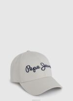 נשים 4N8XB782 Pepe Jeans לבן כובע בסיסי עם לוגו רקום