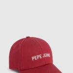 נשים 4N8XB786 Pepe Jeans סטודיו אדום כובע בסיסי עם לוגו רקום