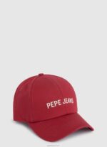 נשים 4N8XB786 Pepe Jeans סטודיו אדום כובע בסיסי עם לוגו רקום