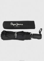 ⁦נשים 4N8XB787 Pepe Jeans שָׁחוֹר מטרייה אוטומטית מתקפלת teo⁩ – תמונה ⁦3⁩