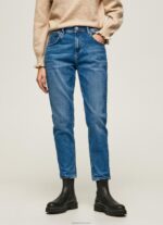 ⁦נשים 4N8XB82 Pepe Jeans דֵנִים סגול אמא גזר מתאים ג'ינס גבוה מותן⁩ – תמונה ⁦2⁩